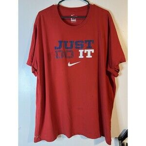 Nike Men's Nike Red Just Do It T-Shirt Regular Fit Size 3XL